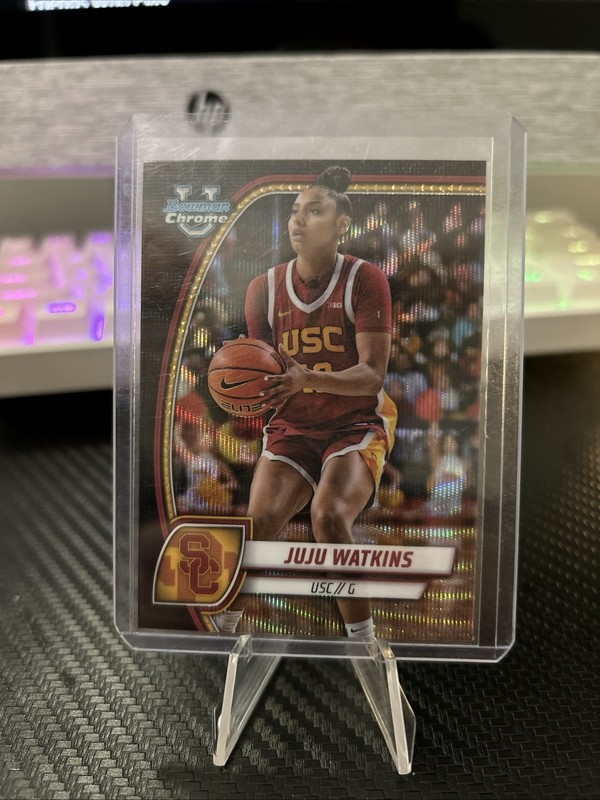 2024-25 Bowman University Chrome - JuJu Watkins #37 Black Wave Refractor (RC)
