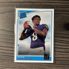 Lamar Jackson 2018 Panini Donruss Rated Rookie #317 Baltimore Ravens NFL Card. rookie card picture