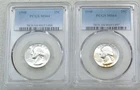 1948 Washington Quarter PCGS MS64 Frosty lot of 2 coins New Holder #L265Q