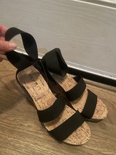 Sandales à Talons Wedge Esprit Noires - Œillets - Taille 11M US - Neuf Sans Boîte