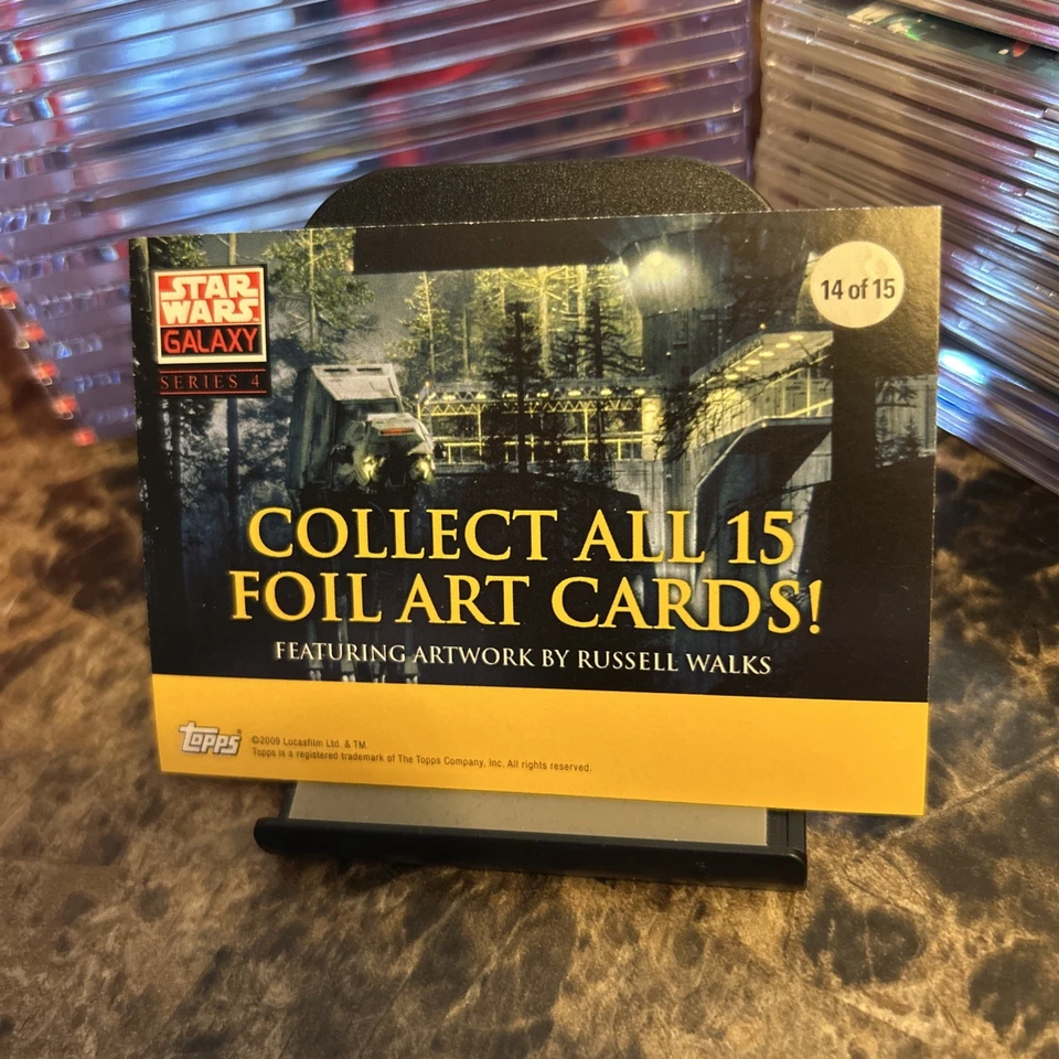 2009 TOPPS STAR WARS GALAXY SERIES 4 CARD SILVER FOIL INSERT #14 DARTH SIDIOUS - Image 3 of 3