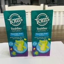 TOMS Fluoride-Free Toddler Training Toothpaste 2 Pack NIB