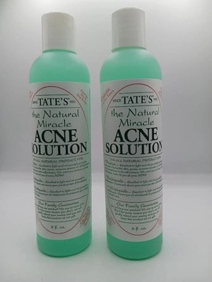 **2 PACK** Tate's The Natural Miracle Acne Solution 8 fl oz each