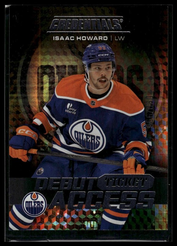 2025-26 Upper Deck Credentials #142 Isaac Howard #/999 Rookie SN, Rookie