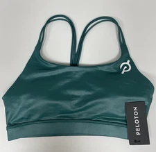 Peloton Women's Cadent Strappy Sports Bra-Cire Mid Support Active Green Size M