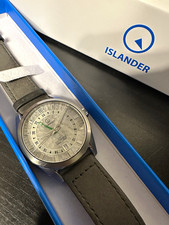 Islander Melville GMT Automatic Gray Dial Date Stainless Steel Watch