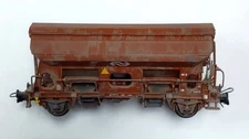 Roco HO Dutch Railways (NS) Weathered Side Dump Hopper w/Swiveling Roof Custom