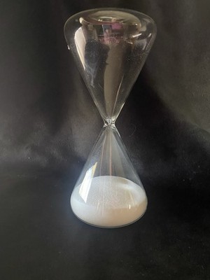 Glass Hour Glass Sand Timer 7.5  Approximately 30 Minute Timer Estate