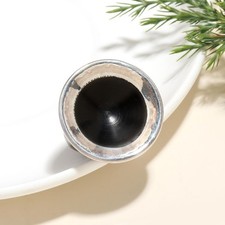 925 Sterling Silver Black Enamel Statement Ring for Women Minimal