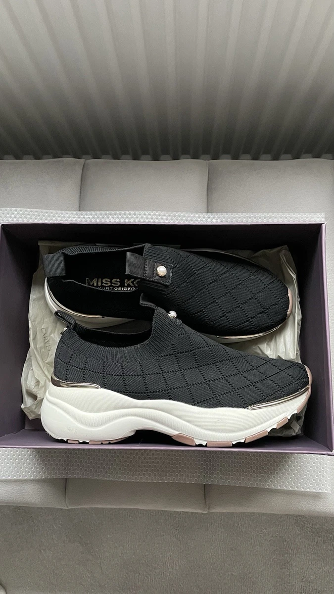 Baskets Basses MISS KG Pour Femme - Taille UK 6 - Noir Synthétique - Style Décontracté