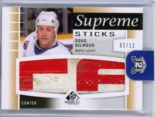 2013-14 Upper Deck SP Game Used Doug Gilmour Supreme Sticks /12