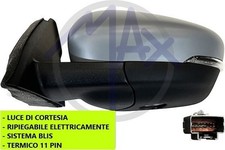 SPECCHIO SPECCHIETTO RETROVISORE ELETTRICO SINISTRO PER FORD KUGA 2020 IN POI