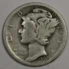 1920 Mercury 90% Silver Dime 10¢ Good to Very Good