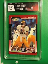 2000 score #316 tom brady rc in hga 9