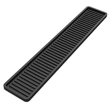 ZAPPOWARE Kitchen Sink Narrow Silicone Holder Tray 18"x3.1", 18" x 3.1" Black