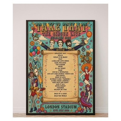 Take That Circus Live 2026 Tour Poster London Stadium Music Print