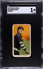 1909-11 T206 - George Davis 350 Factory No. 30 Back (RC)