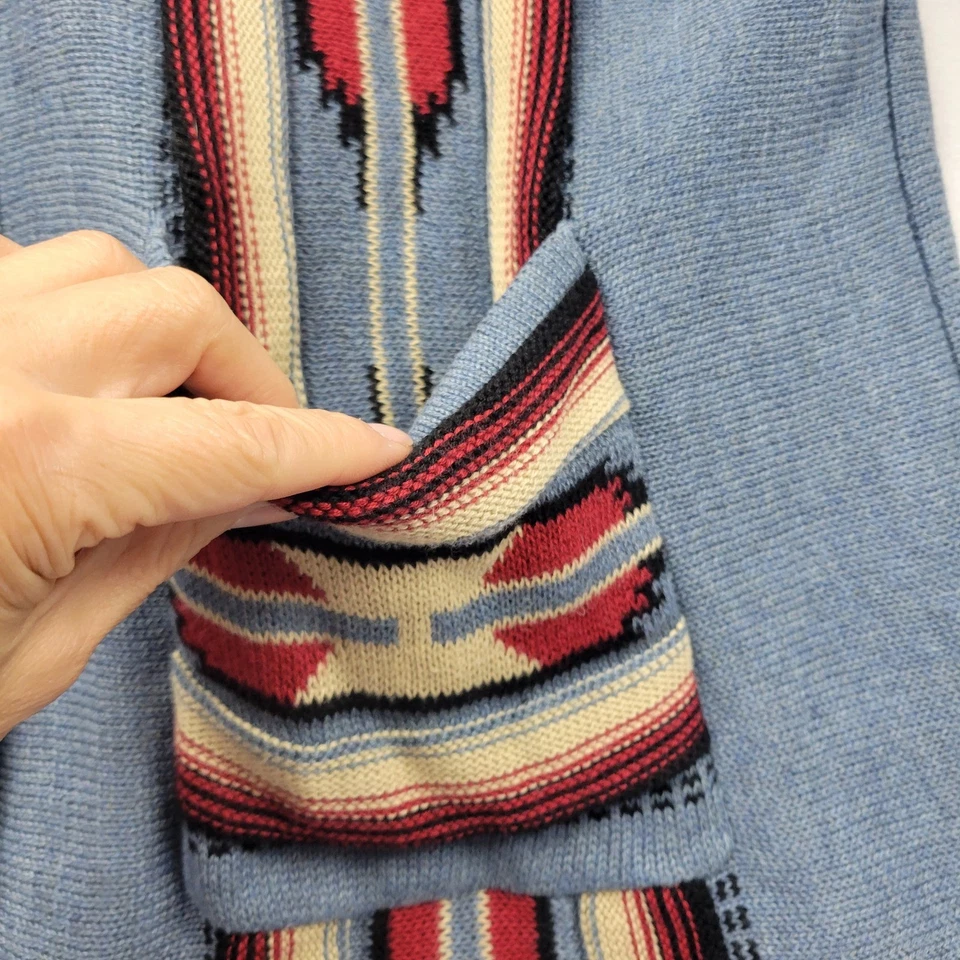 Ralph Lauren Chaps Denim Azteca Suroeste Tribal Cárdigan Suéter Chaleco Talla 1X Foto 2 de 4