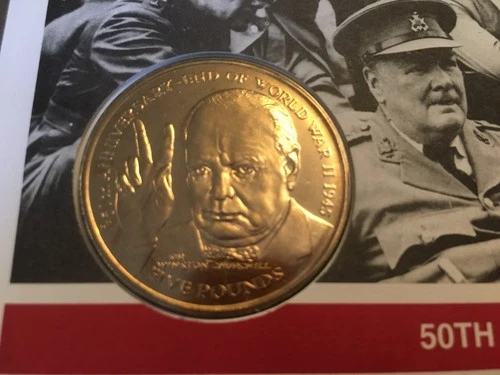 ISLE OF MAN STAMPS MERCURY COIN FIRST DAY COVER 1995 V E DAY  £5 MINT COIN