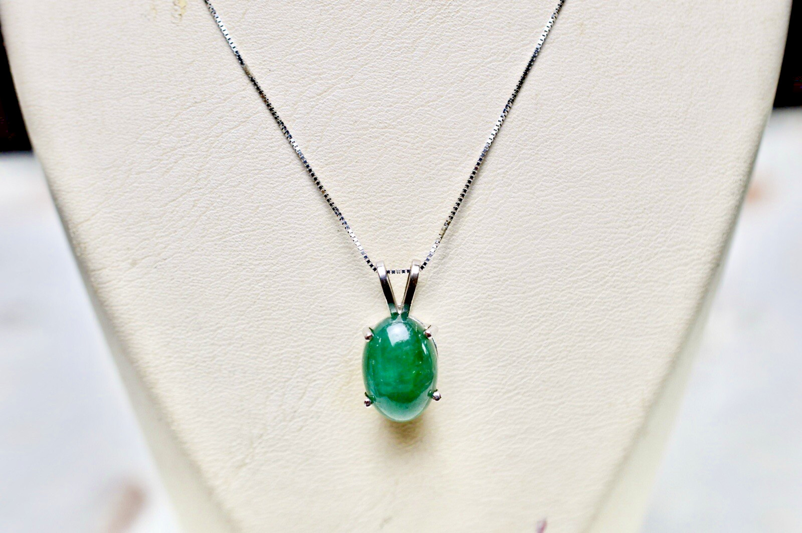 Natural Authentic Emerald 14K Solid Gold Pendant … - image 2