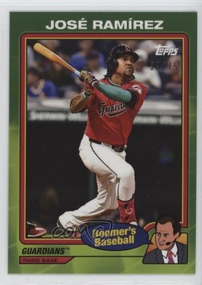 2024 x Chris Berman Boomer's Baseball Green /75 Jose Ramirez José Ramírez o7m