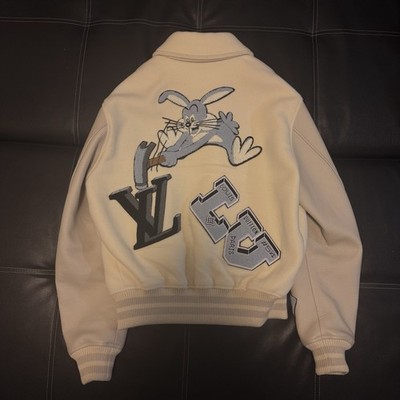 NTW Louis Vuitton x Virgil Abloh Bugs Bunny Mens Varsity Jacket In