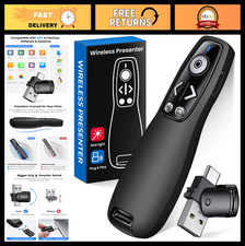 Wireless Presentation Clicker with USB-A  USB-C Receiver, Remote Control for Po