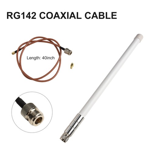 Fiberglas Antennenset 5 8 dBi f��r HNT f��r Helium Hotspot Miner RG142 Kabel - Photo 5/12