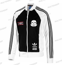 New Adidas Rare Stormtrooper Star Wars Track White Black Jacket Hoodie V33809