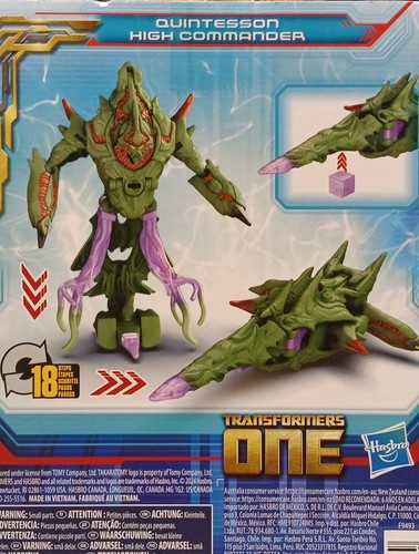 Figura de acción Hasbro Transformers One Quintesson High Commander 18 pasos nueva - Imagen 7 de 12