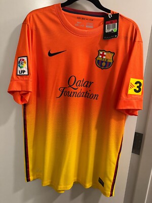 DANI ALVES FC BARCELONA NIKE 2012 2013 AWAY JERSEY SOCCER FOOTBALL