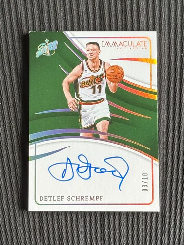 2023-24 Immaculate Collection Detlef Schrempf Gold Auto /10 Supersonics #IS-DSS