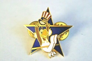 LA 1984 SAM THE EAGLE OLYMPIC MASCOT UNEVEN BARS STAR PIN - DOUBLE PIN BACK
