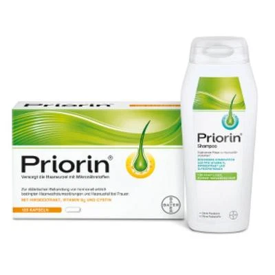 BAYER Priorin Neu Kapseln 120 plus Shampoo f kraftloses dünner werdendes Haar ANGEBOT