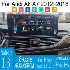 12.3" Android Navigation Car Gps Stereo Radio Wifi Carplay For Audi A6 C7 A7 Mmi