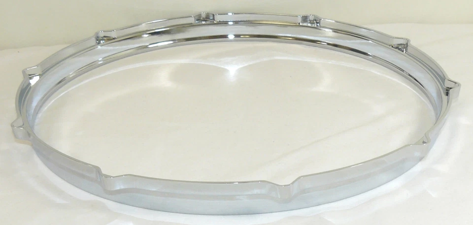 14" 10 hole Die Cast Drum Hoops 1 Batter & 1 Snare Build Restoration Set Chrome - Image 3 of 4