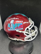 KANSAS CITY CHIEFS TRENT MCDUFFIE SIGNED NFL MINI HELMET SUPER BOWL JSA COA