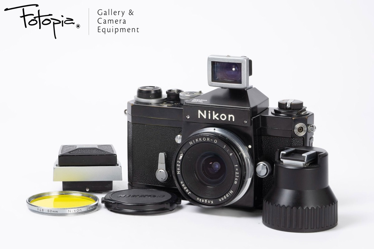 Nikon F - Black Paint with Nikkor-O 21mm F4 F Mount & extra (88-89