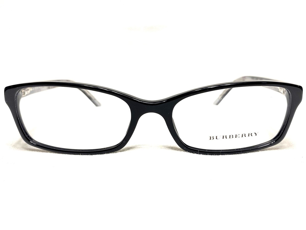 NEW Burberry 2073 3164 Womens Black Rectangle Designer Eyeglasses Frames  53/16