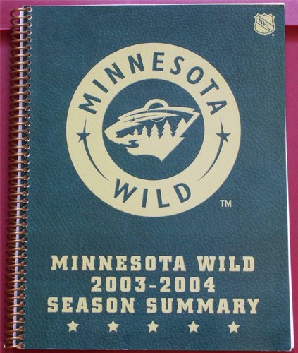 2003-2004 Minnesota Wild Season Summary NHL Hockey Guide Book