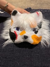 calico cat therian mask