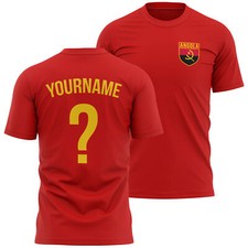 Personalised Angola Badge T Shirt For Men shirt Football Him Soccer Custom Fo...