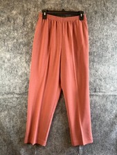 Alfred Dunner Women  s Pants Size 10 Coral Elastic Waist