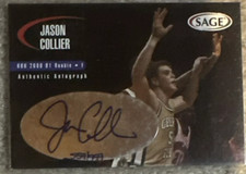 Jason Collier Georgia Tech Basketball Sage Rookie autograph card Auto /999 NBA. rookie card picture