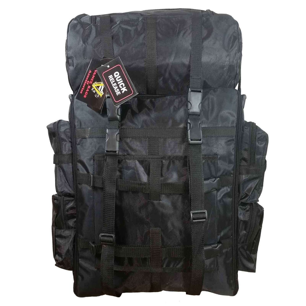 2PC TEXTILE CORDURA FABRIC SISSY BARREL BAG w/ RAIN COVER FOR 