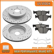 Rear Drilled Rotors and Brake Pads Set for Subaru Outback Legacy 2015 2016-2022