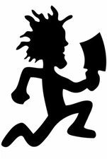HATCHET MAN Insane Clown Posse ICP VINYL DECAL sticker Juggalo Shaggy   girl 4"