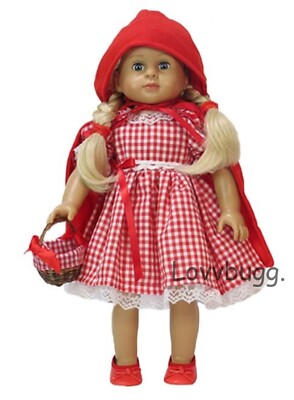 Little Red Riding Hood Costume & Basket for American Girl 18'' Doll Clothes DEAL!