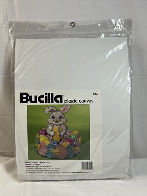 Bucilla Plastic Canvas #6121 Bunny & Egg Candy Dish Brand New Sealed
