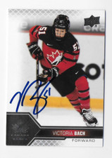 2022 UPPER DECK CANADA #66 VICTORIA BACH AUTOGRAPHED SIGNED WOMEN HOCKEY CARD